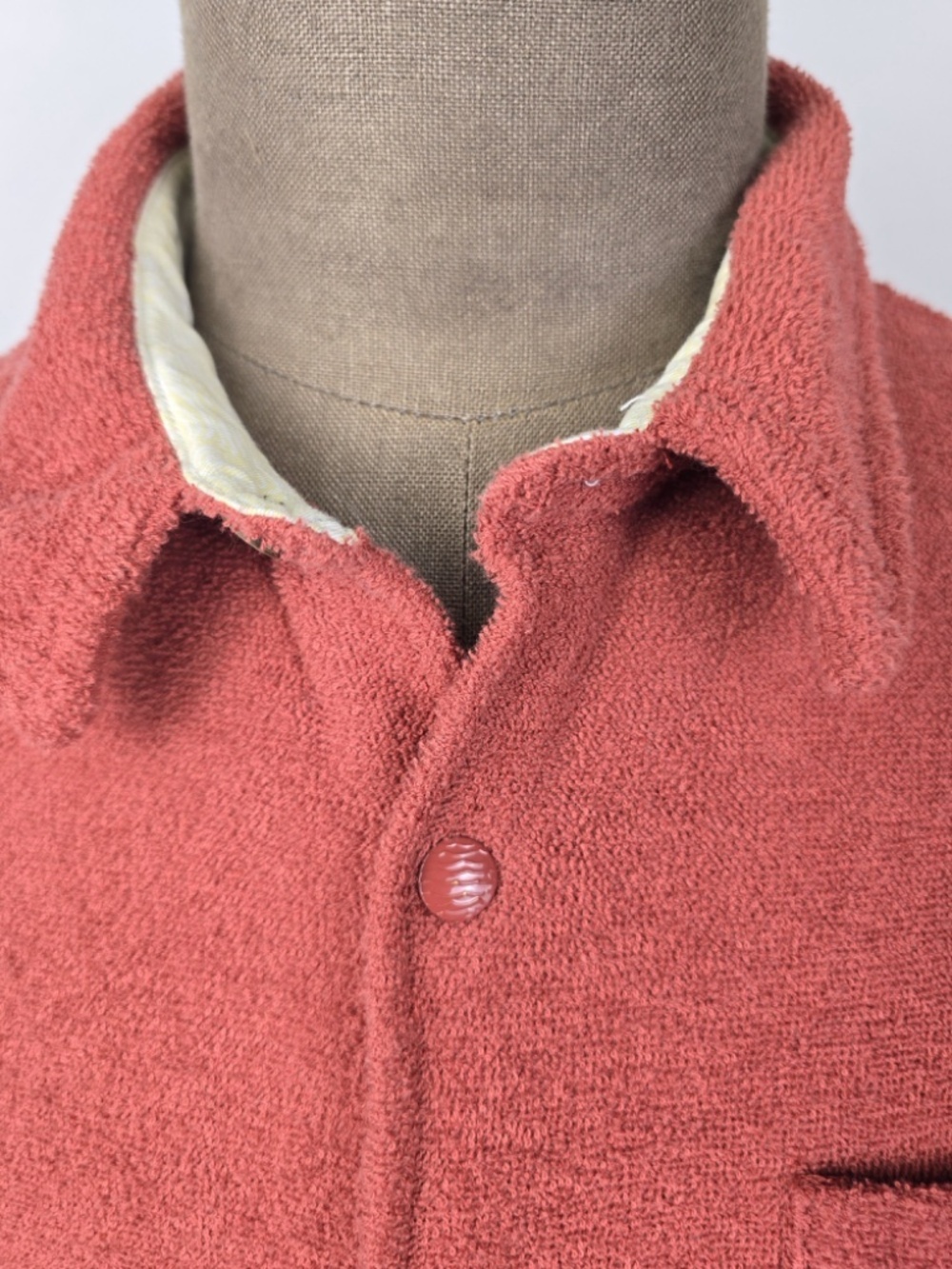 Wellen Terry Snap Shirt in Cochineal Rust - Men's XL - Picture 3 of 10